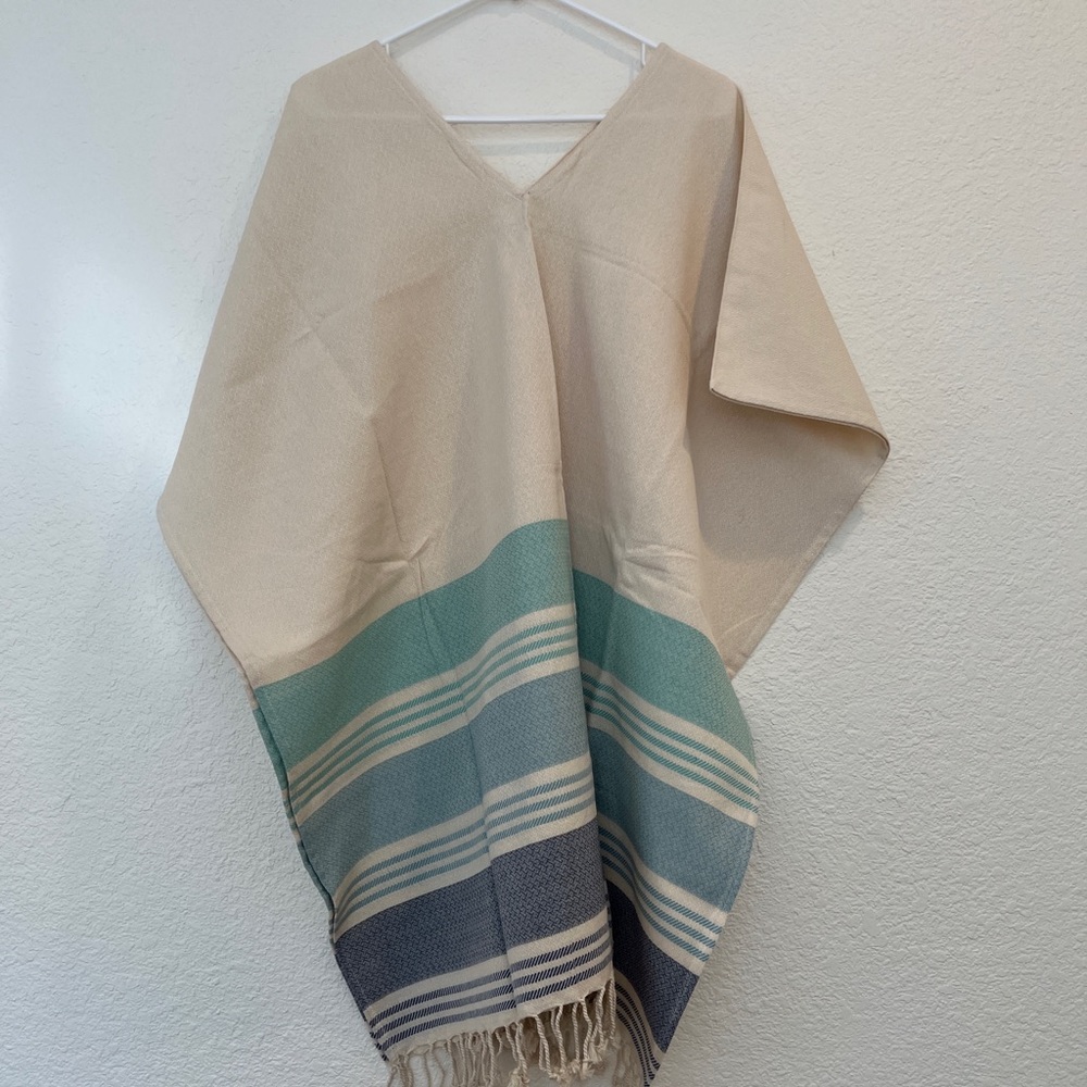 Tribe Alive Caftan Coverup and quagga green label swim bag